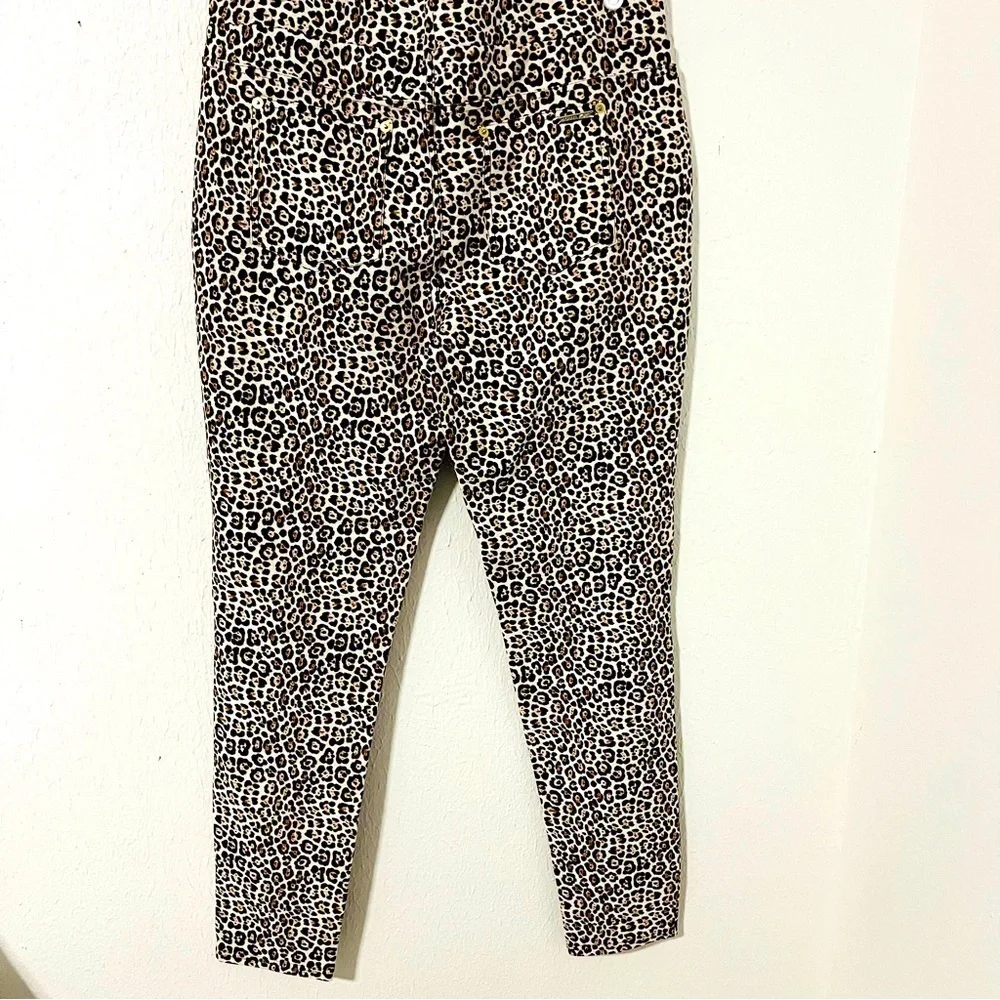 Michael Kors Women’s Leopard Print Black/Brown Jeggings Business Casual EUC